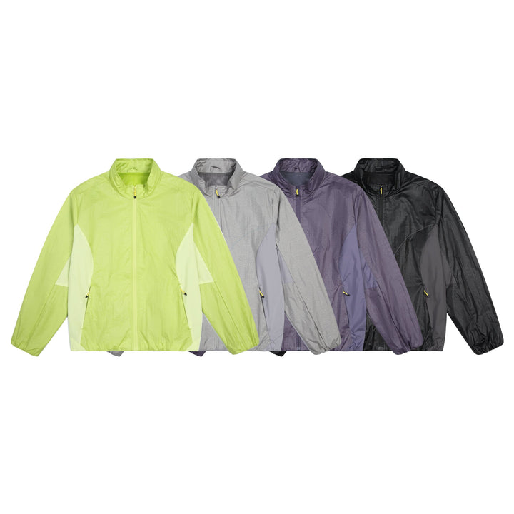 Damen Ultraleichte Lauf- und Windjacke mit Stehkragen und Mesh-Futter Drune