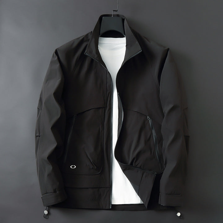 Herren Leichte Utility-Fieldjacke mit verstellbarem Saum und verdeckten Reißverschlusstaschen Drune