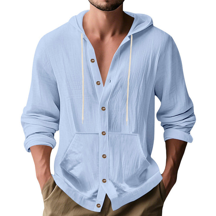Herren lässige Sommerjacke mit Kapuze Drune