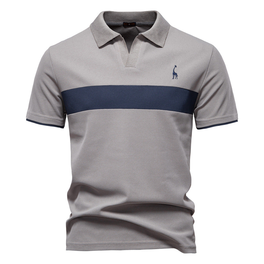 Herren Poloshirt mit modernem Farbblockdesign und hochwertiger Baumwollmischung Drune