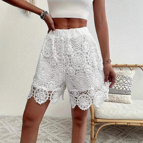 Damen Spitzenshorts mit elastischem Bund Drune