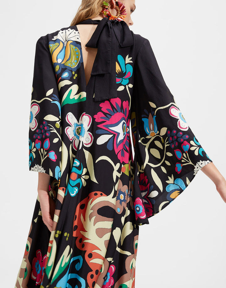 Drune | Bedrucktes Dreiviertelarmkleid