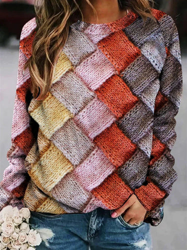 Drune | Pullover Aus Bedruckter Wolle