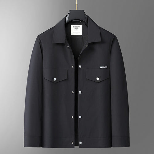 Herren Leichte Overshirt-Jacke aus Mikrofasermix mit Brustpattentaschen Drune