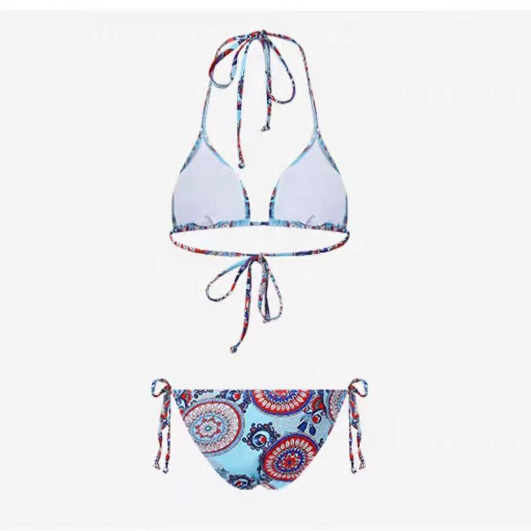 Damen Triangel-Bikini mit verspieltem Mandala-Muster Drune