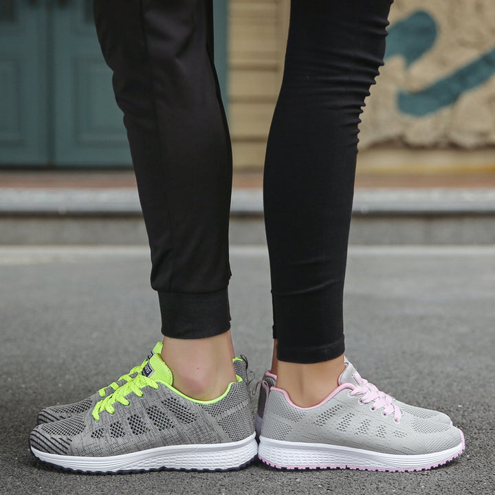Unisex leichte gestrickte Freizeit- und Laufsneaker mit stoßabsorbierender Komfortsohle Drune