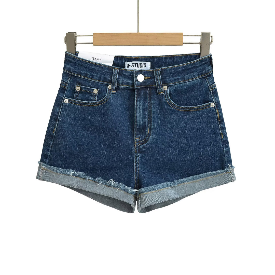 Damen Jeansshorts mit lässigem Schnitt und versäuberten Abschlüssen Drune