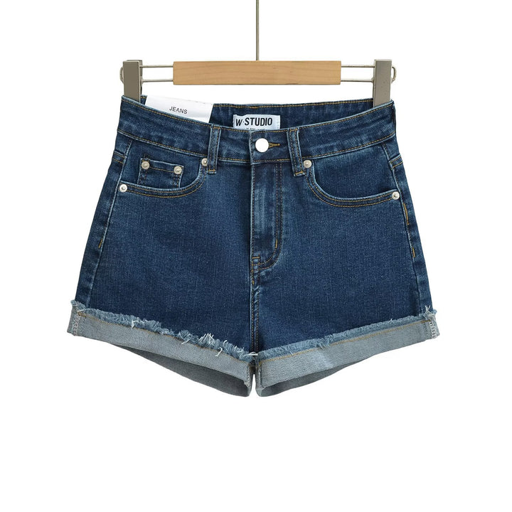 Damen Jeansshorts mit lässigem Schnitt und versäuberten Abschlüssen Drune