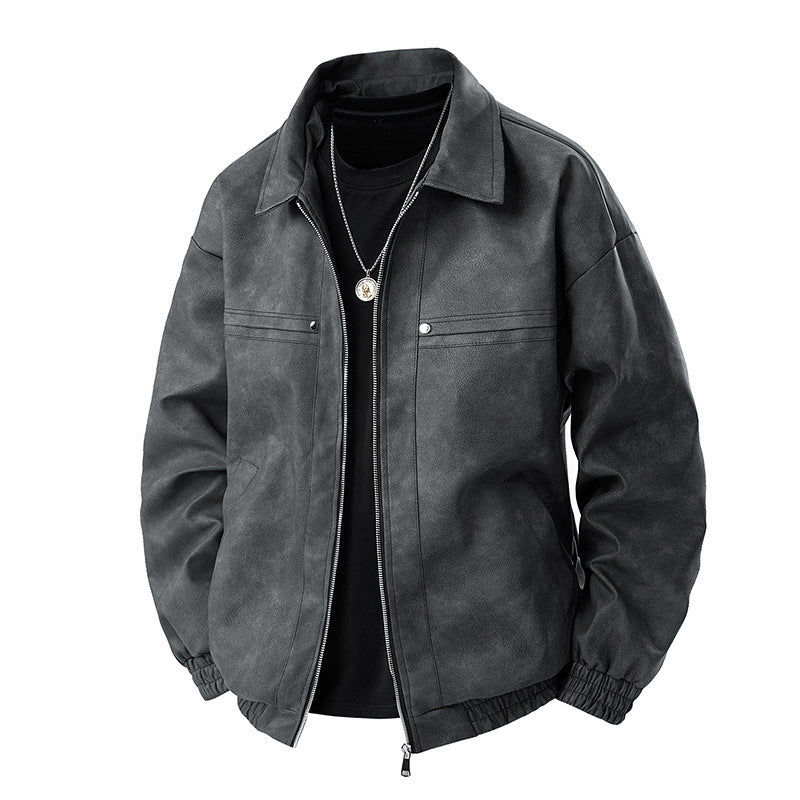 Herren Lässige Wildlederjacke Drune