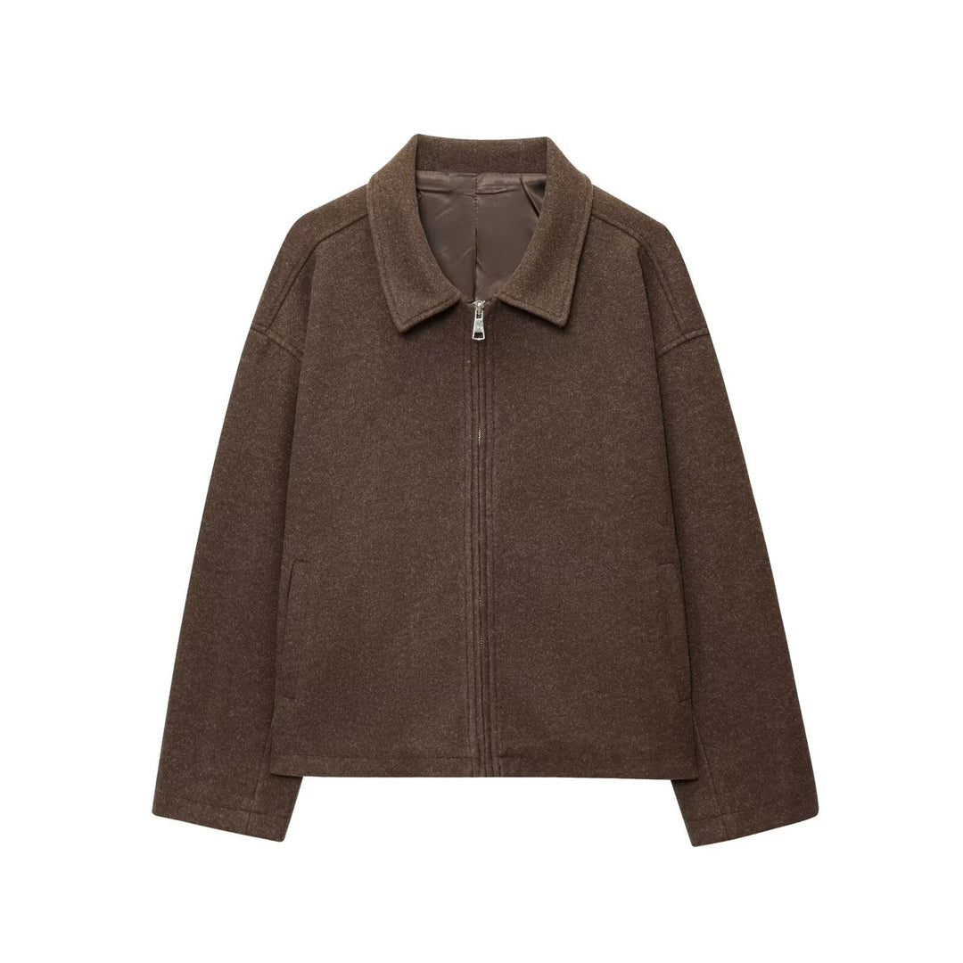 Damen lässige Oversized-Jacke aus weichem Material Drune