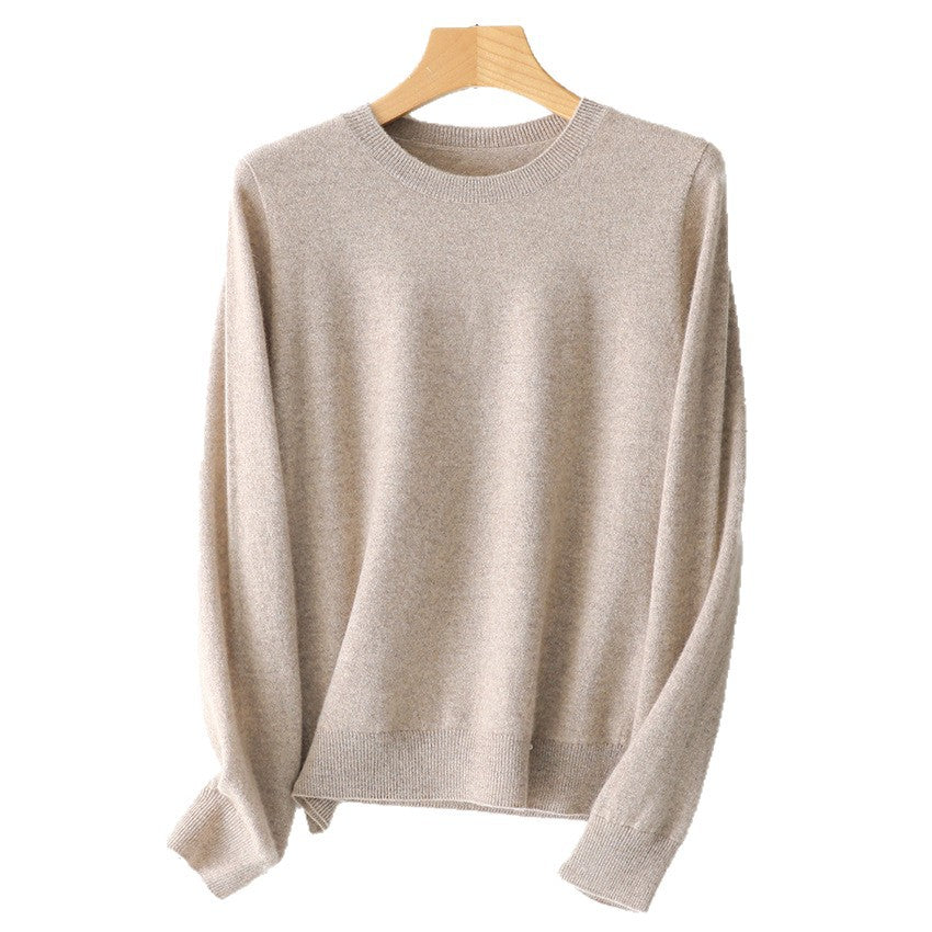 Damen Feinstrick-Rundhalspullover aus Kaschmir-Mix mit leichter Oversize-Passform Drune