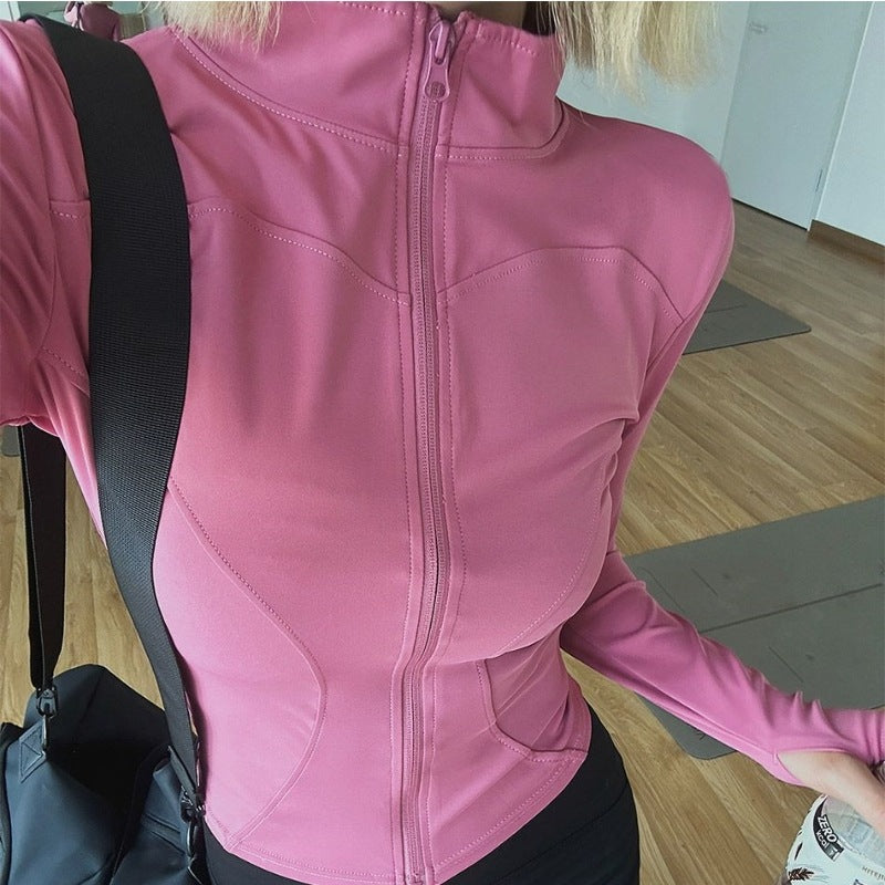 Damen sportliche Jacke mit durchgehendem Reißverschluss Drune
