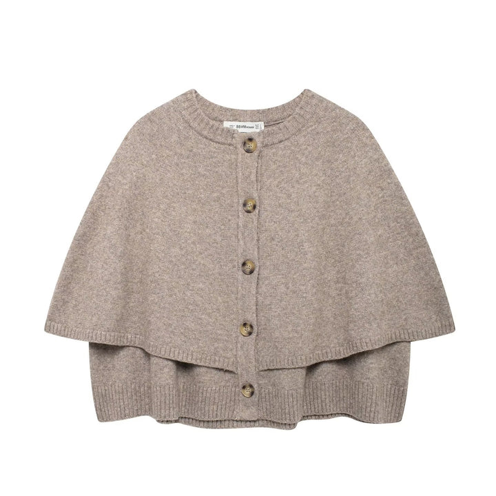 Damen Strick Poncho Drune