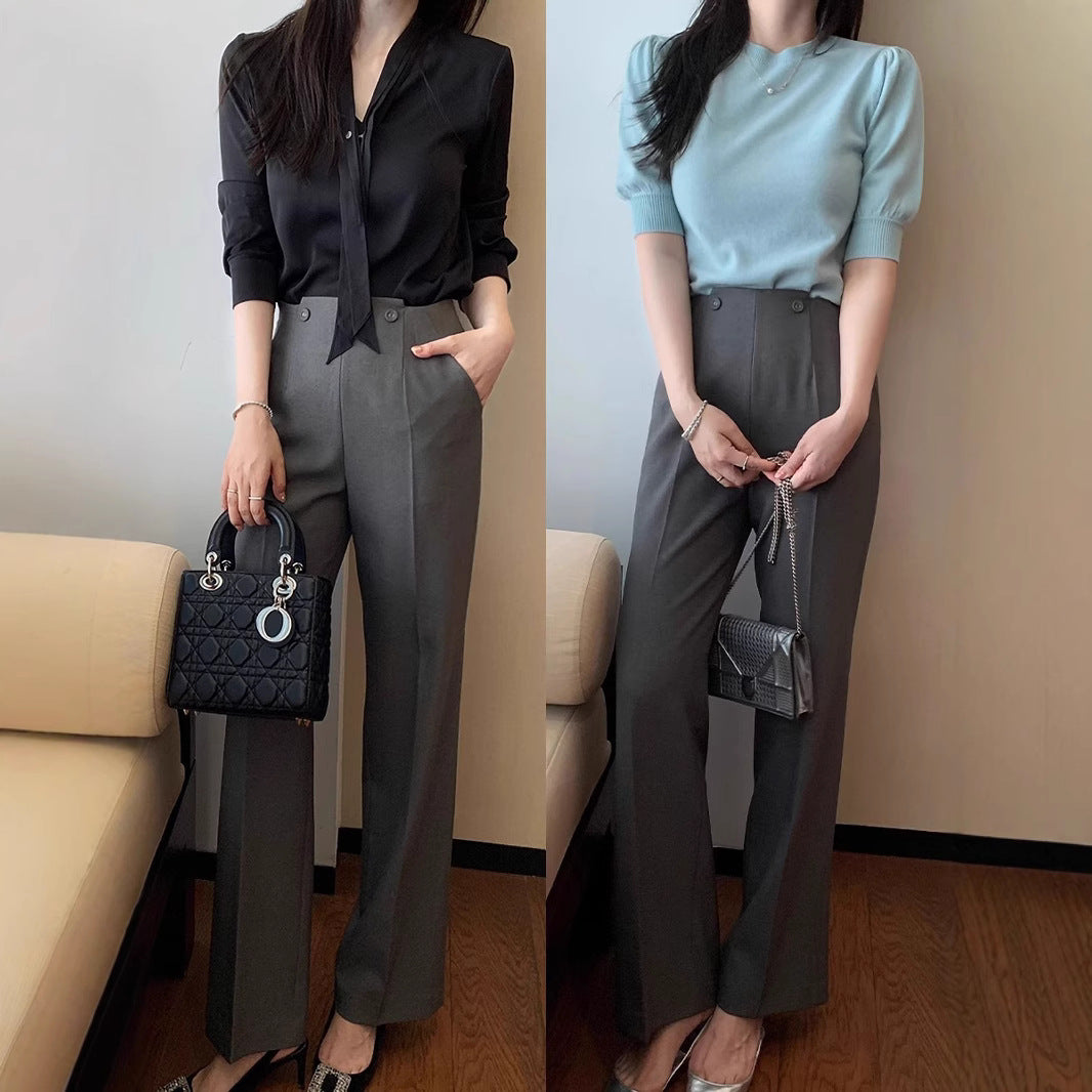Damen Elegante und hoch taillierte Anzughose Drune