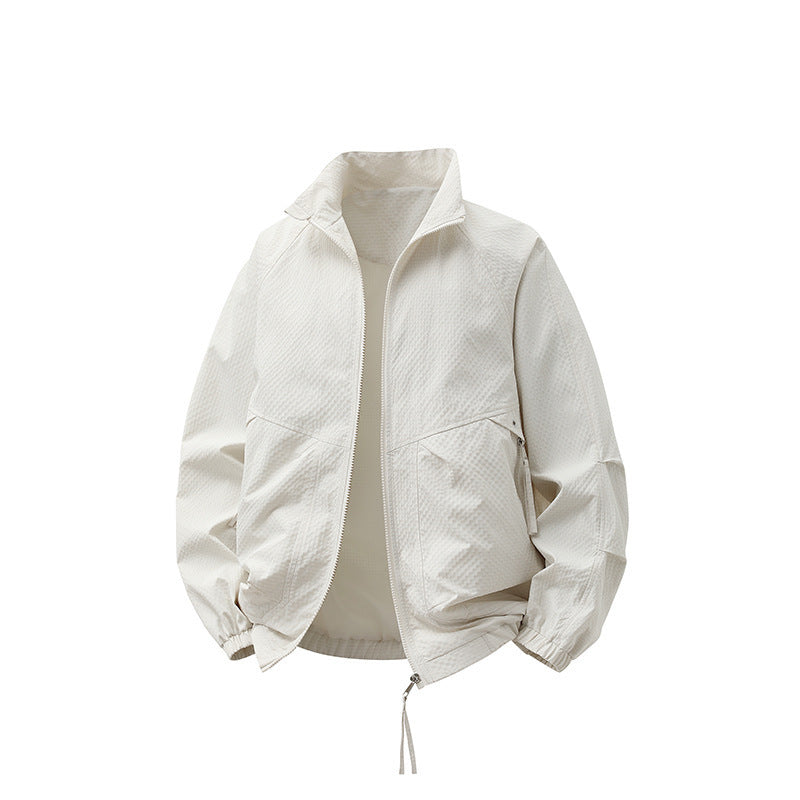 Herren Leichtgewichtige Windjacke mit hohem Kragen Drune