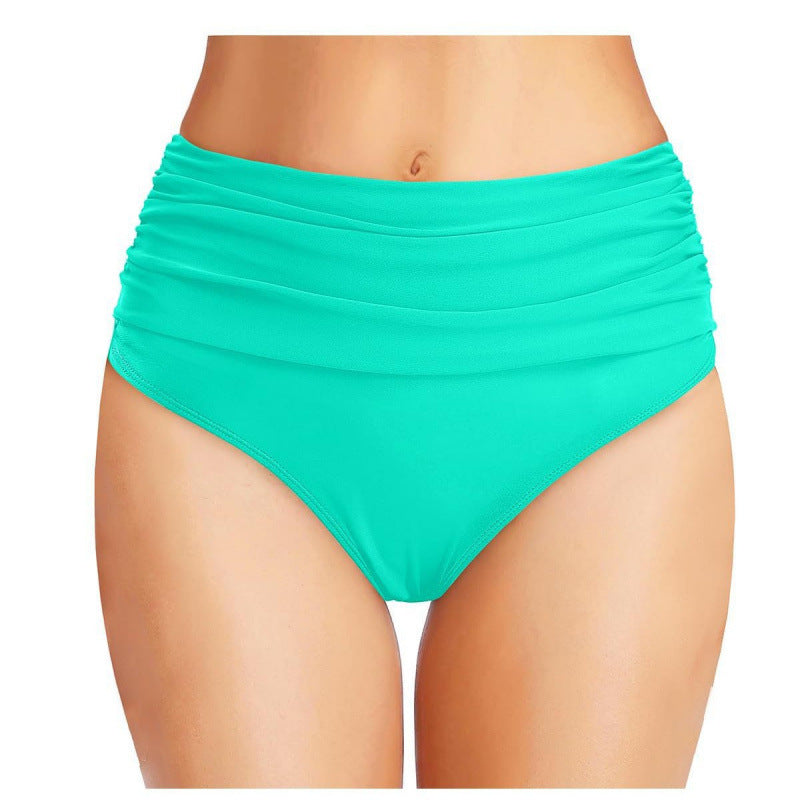 Damen Hochgeschnittene Bikinihose mit eleganter Raffung Drune