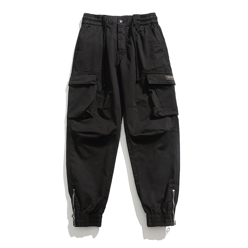 Herren Cargo-Joggerhose mit elastischem Komfortbund, Kniepaneelen und Reißverschluss-Knöcheln Drune