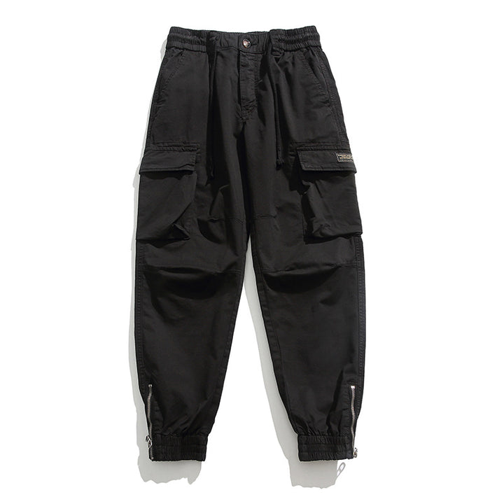 Herren Cargo-Joggerhose mit elastischem Komfortbund, Kniepaneelen und Reißverschluss-Knöcheln Drune