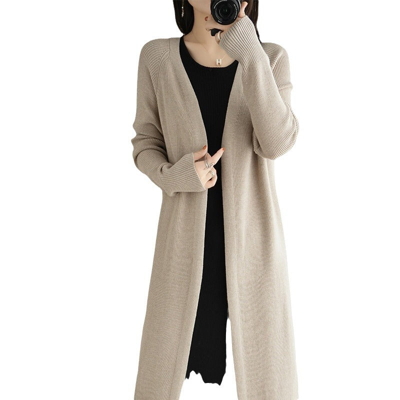 Damen lässiger Strickcardigan mit offenen Maschen und lässigem Schnitt Drune