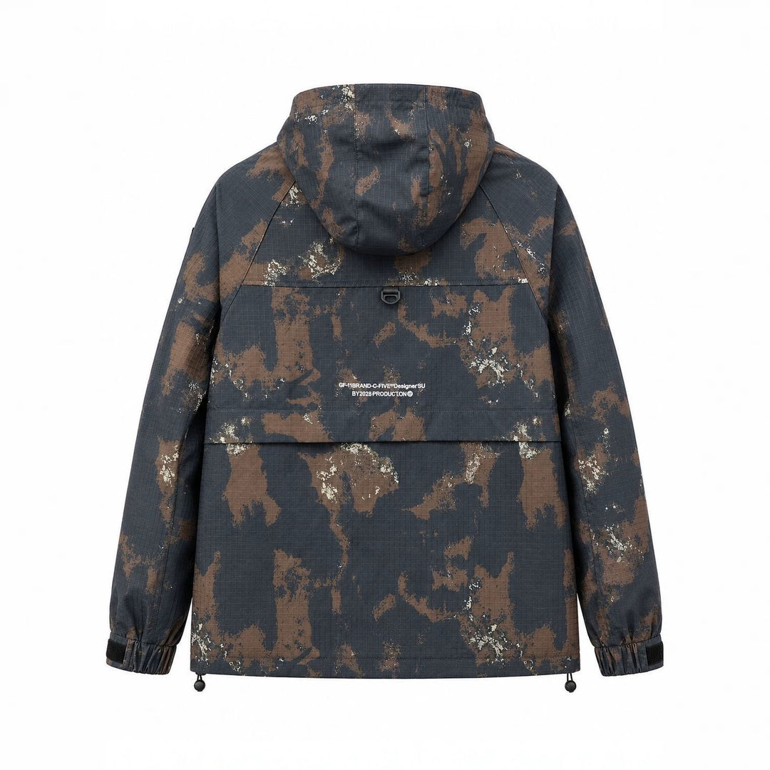 Herren Technischer Camouflage-Parka mit Kapuze und Ripstop-Außenmaterial Drune