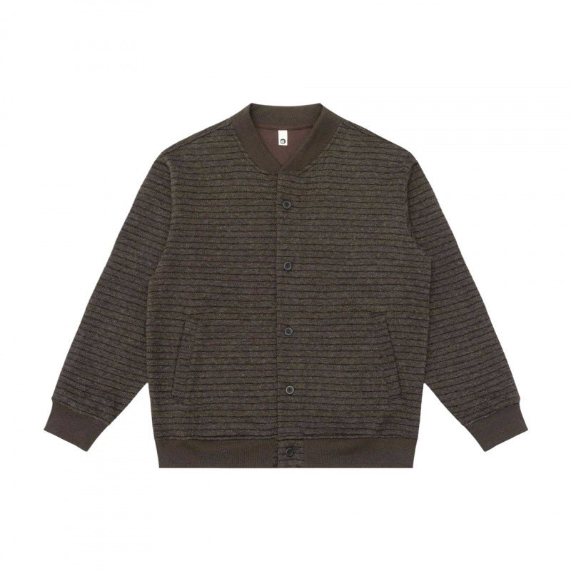 Herren Strukturiertes Strick-Cardigan mit Druckknopfleiste und geripptem Saum Drune
