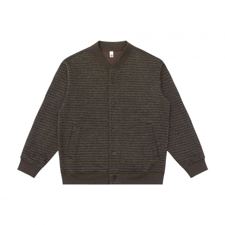Herren Strukturiertes Strick-Cardigan mit Druckknopfleiste und geripptem Saum Drune