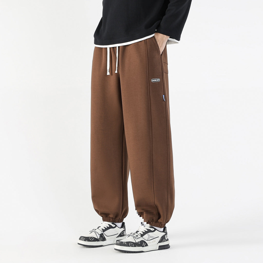 Herren Weite Relaxed-Freizeithose mit Tunnelzug & markanten Teilungsnähten Drune
