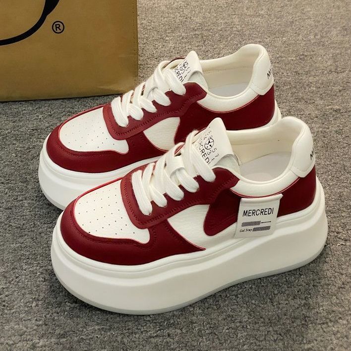 Damen Sneaker mit hohem Plateau und atmungsaktivem Obermaterial Drune