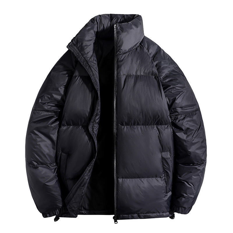Herren Isolierte gesteppte Thermo-Pufferjacke mit Stehkragen und Kordelzugsaum Drune
