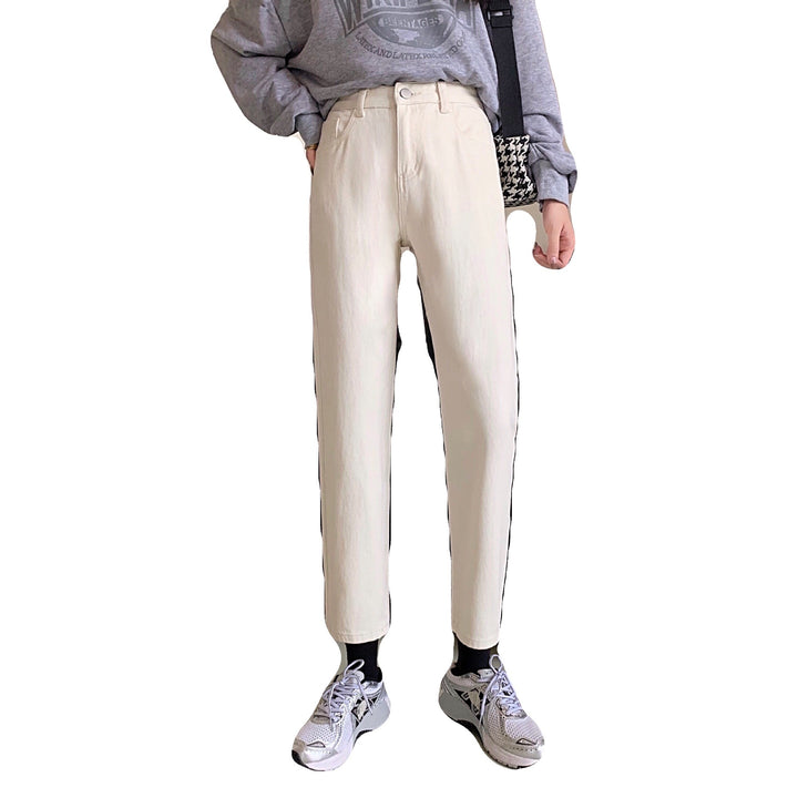 Damen Hochtaillierte Chino-Hose Drune