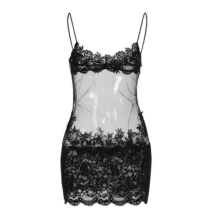 Damen Spitzenkleid mit verführerischen Transparenzen und eleganten Applikationen Drune