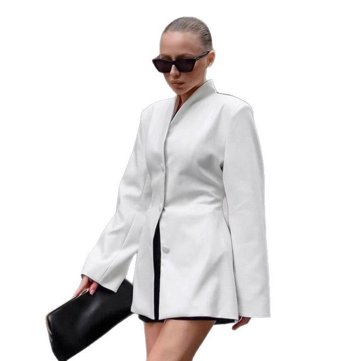 Damen Oversized Blazerjacke mit elegantem Revers und modischem Schnitt Drune