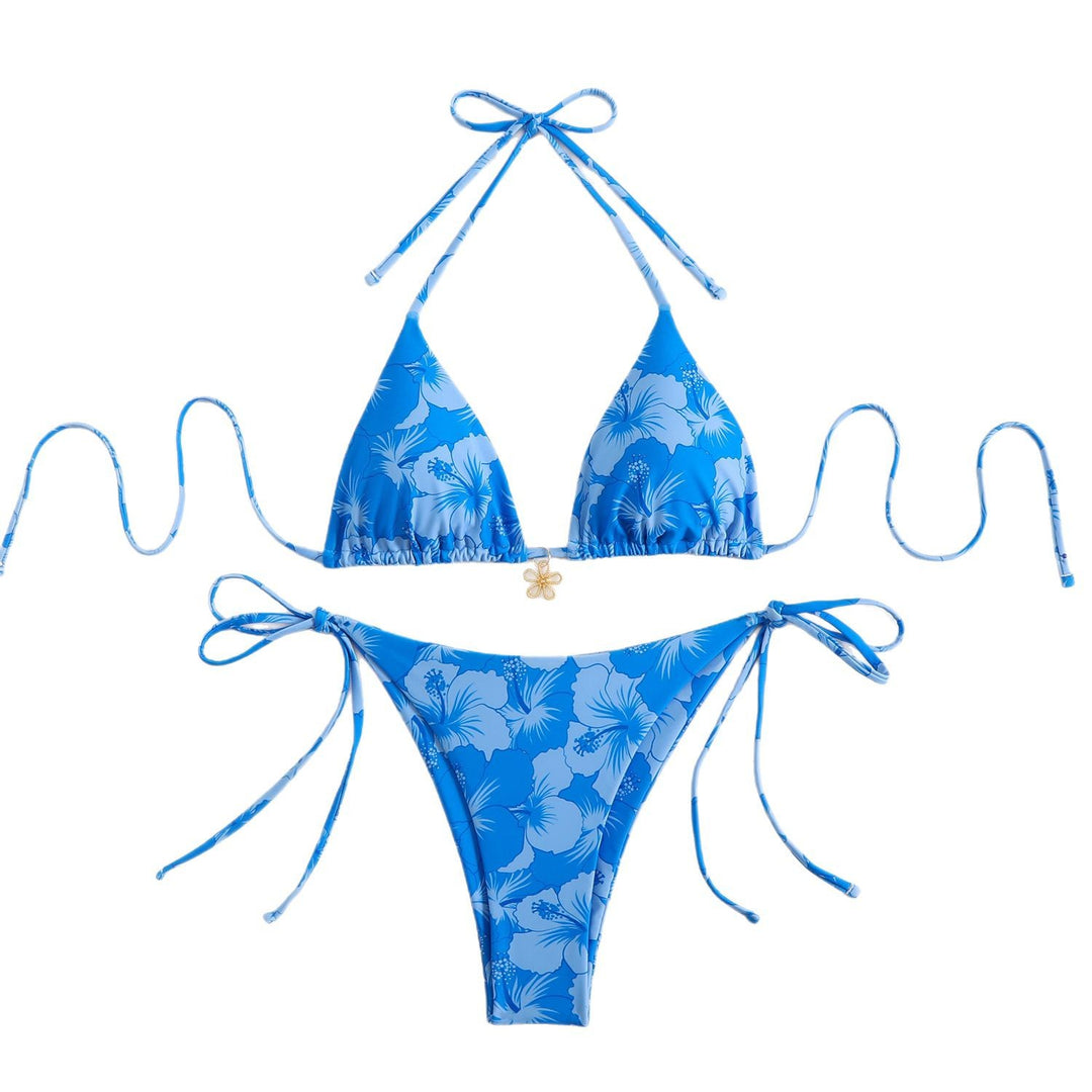 Damen Triangel-Bikini mit verspieltem Floral-Design Drune
