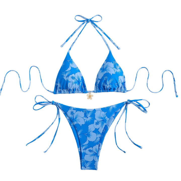 Damen Triangel-Bikini mit verspieltem Floral-Design Drune