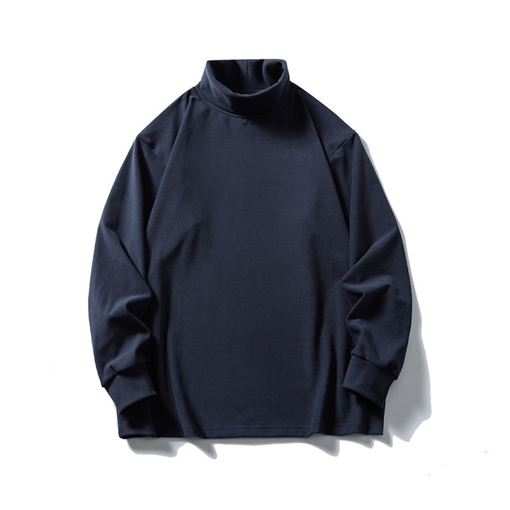 Unisex Oversize-Halbrollkragenpullover aus feinem Jersey mit Raglanärmeln und gerippten Bündchen Drune