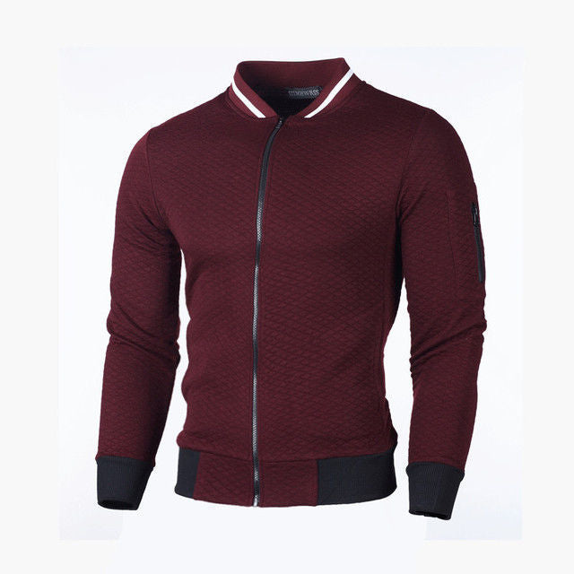 Herren Sweatjacke mit hochwertiger Struktur und sicherer Reißverschlusstasche Drune