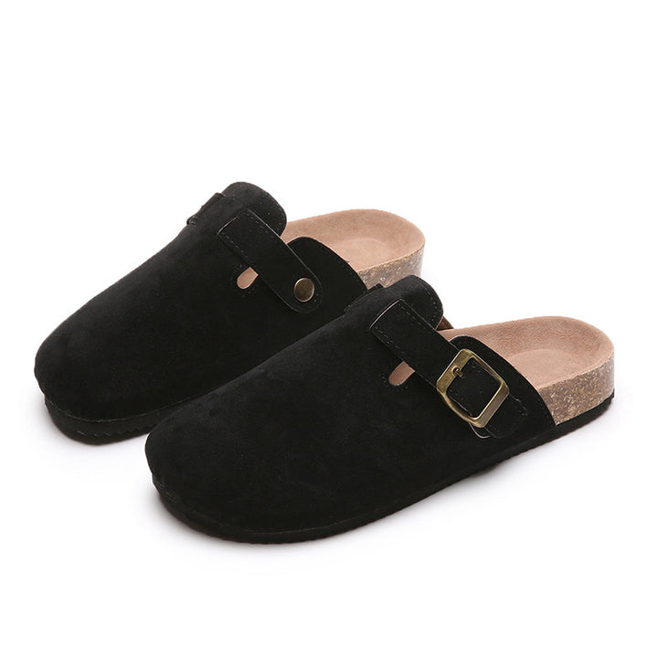Herren Wildleder Clog mit ergonomischem Kork-Fußbett und verstellbarer Metallschnalle Drune