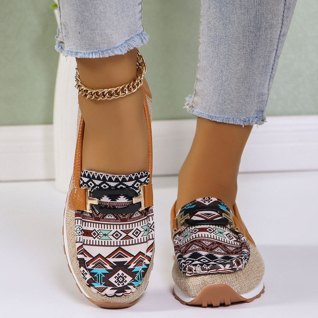 Damen Casual Slipper mit bohemischem Muster Drune