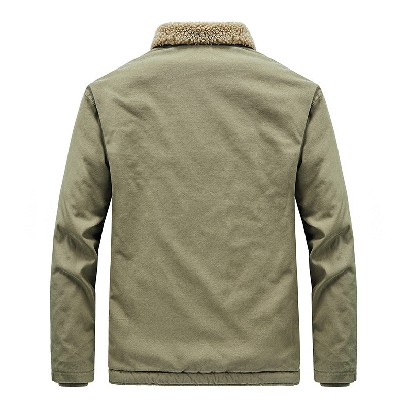 Herren Lässige Jacke mit Teddyfutter Drune