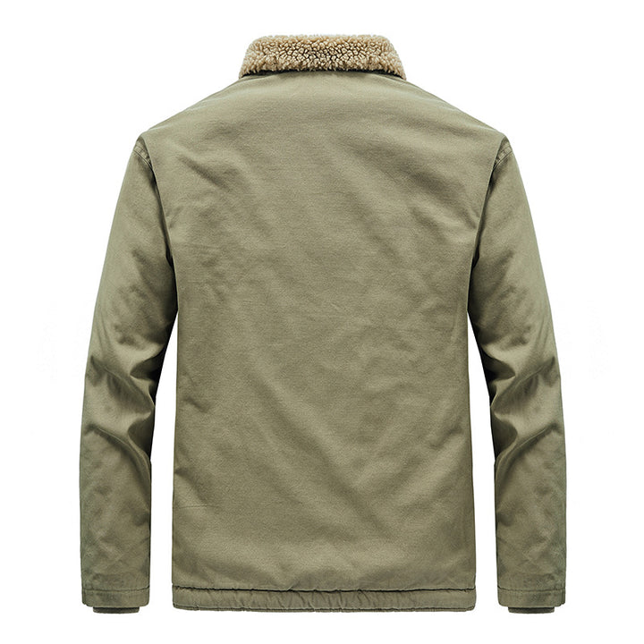 Herren Lässige Jacke mit Teddyfutter Drune