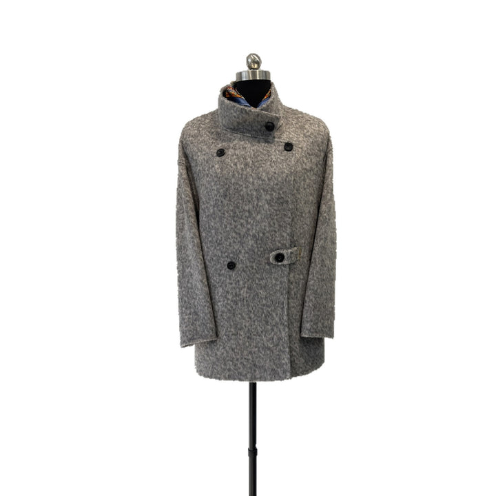 Damen Übergroße Wollmischung Peacoat Drune