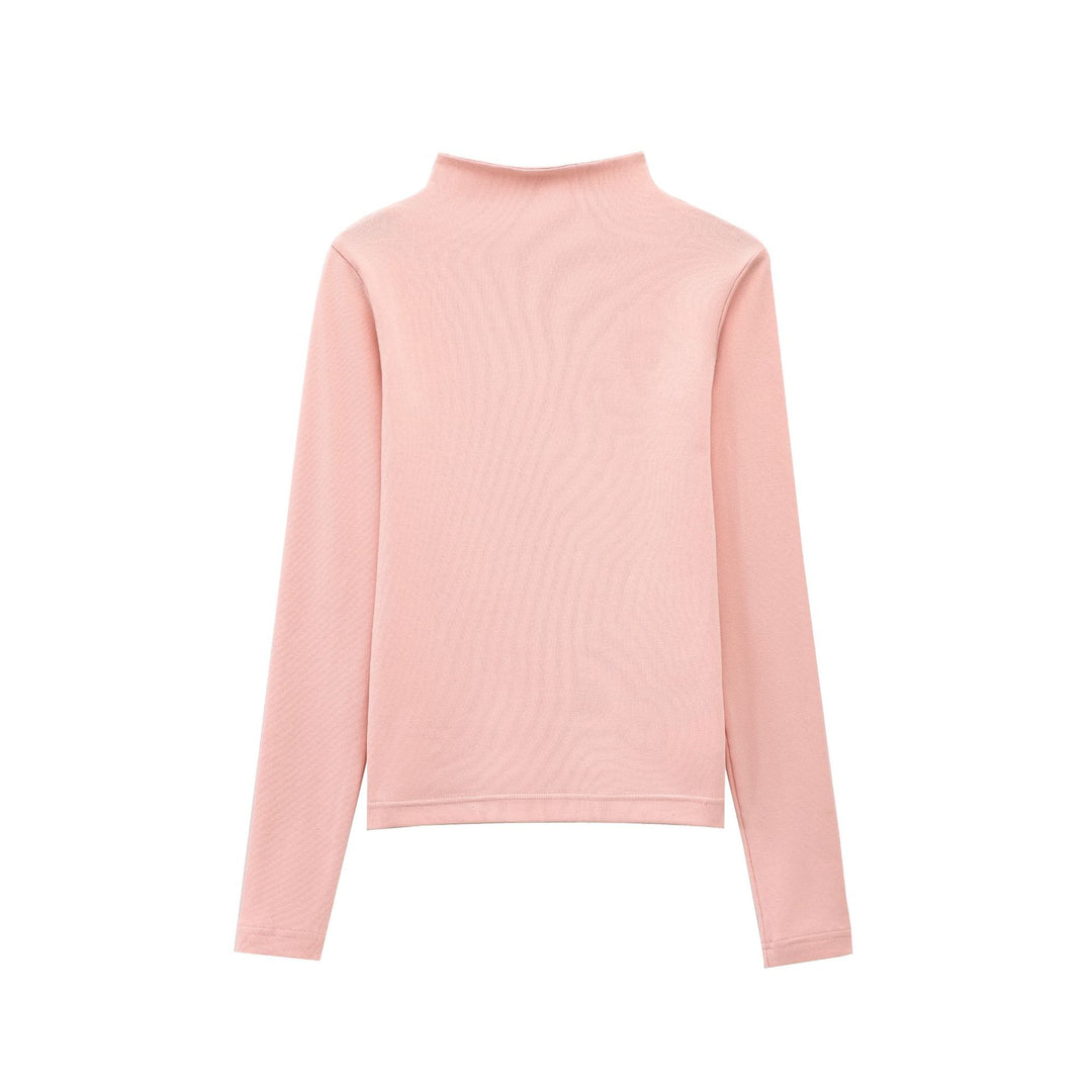 Damen nan schmal geschnittener Stretch-Rollkragenpullover aus Feinstrick Drune