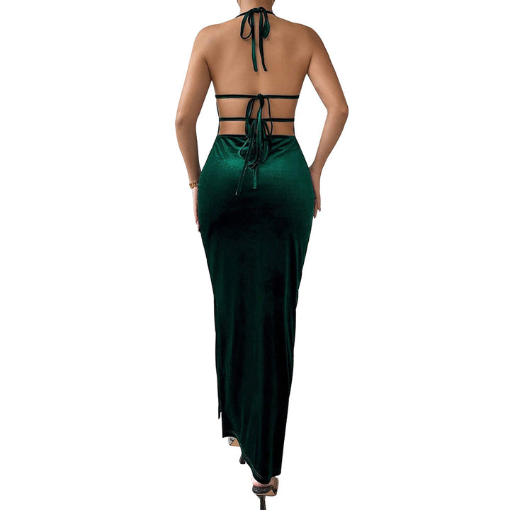Damen Maxikleid mit schickem Trägerdesign und seitlichem Schlitz Drune
