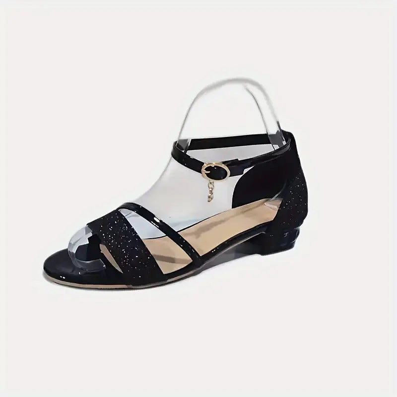 Damen Glitzernde Absatzsandalen Drune