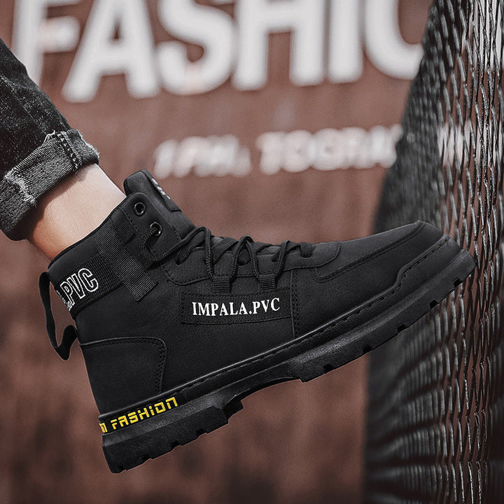 Herren Modische und robuste Schnürstiefel mit gepolsterter Innensohle und anti-rutschiger Sohle Drune