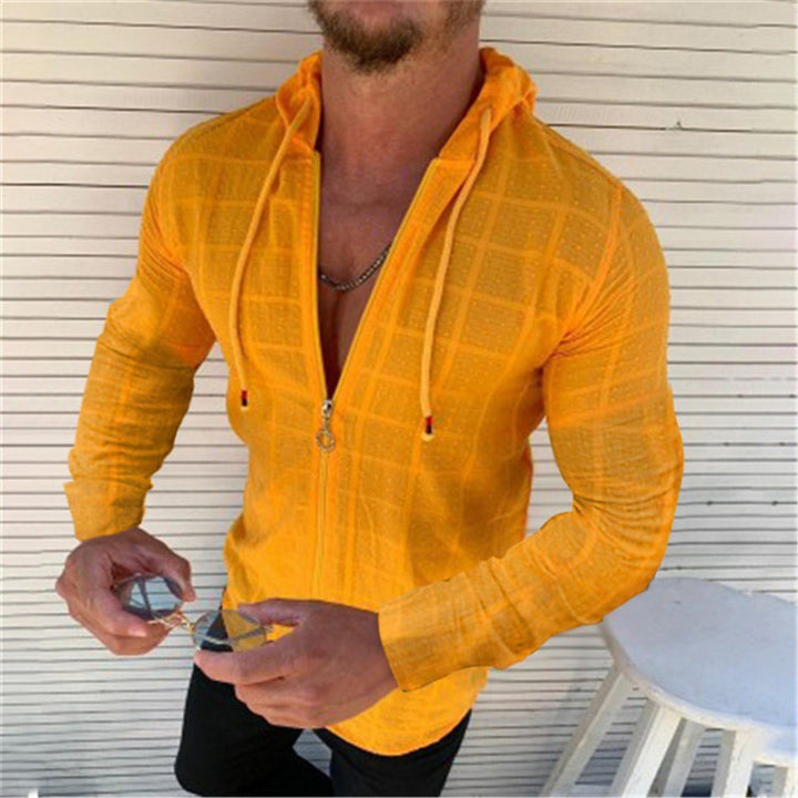 Herren Sportliche Langarmjacke mit innovativem Texturmuster und praktischem Reißverschluss Drune