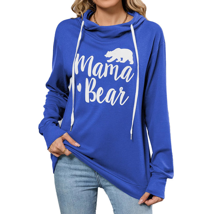 Damen lässiger Kapuzenpullover mit beschriftetem Design Drune