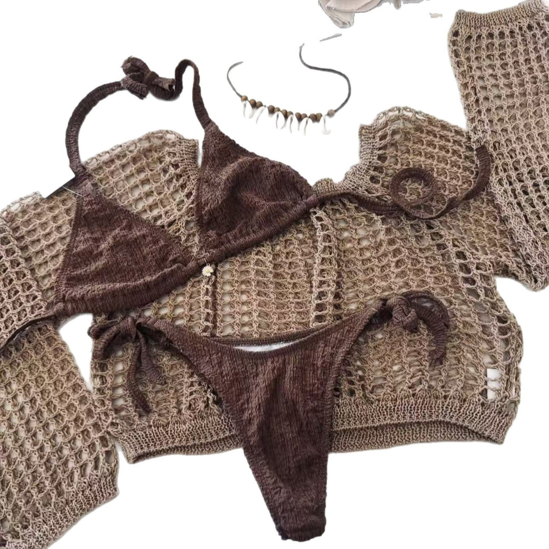 Damen Bikiniset mit transparenter Overlayer Drune