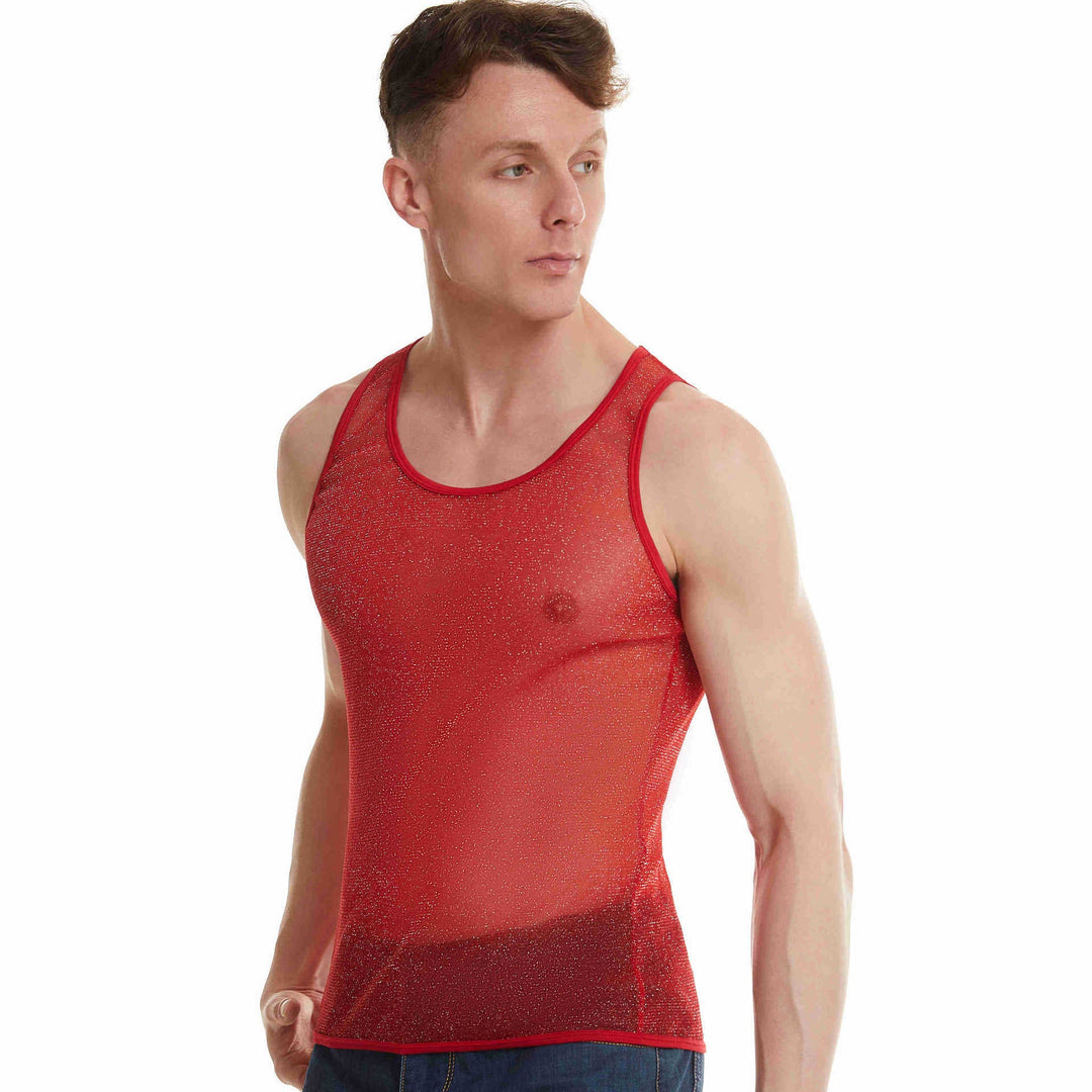 Herren Sportliches Netz-Tanktop Drune