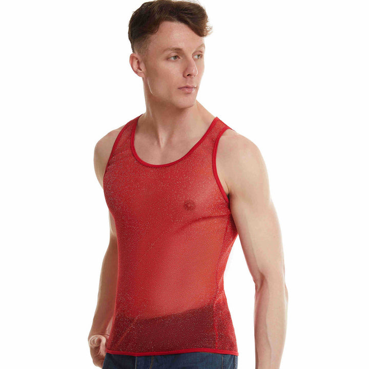 Herren Sportliches Netz-Tanktop Drune